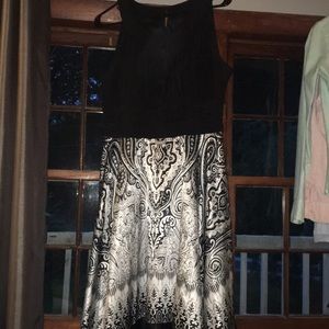 Silky bottom and rouged top dress. Only worn once!